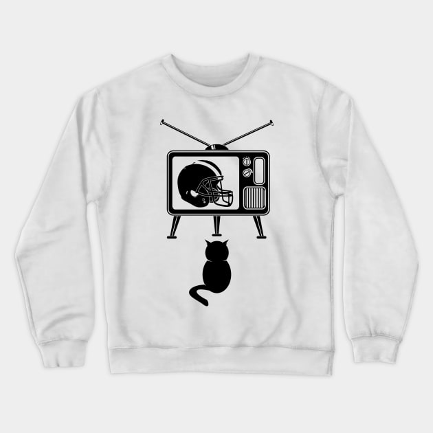 Cats Love Football Crewneck Sweatshirt by mailboxdisco